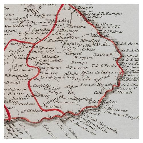TRES MAPAS DEL REINO DE VALENCIA DEL SIGLO XVIII