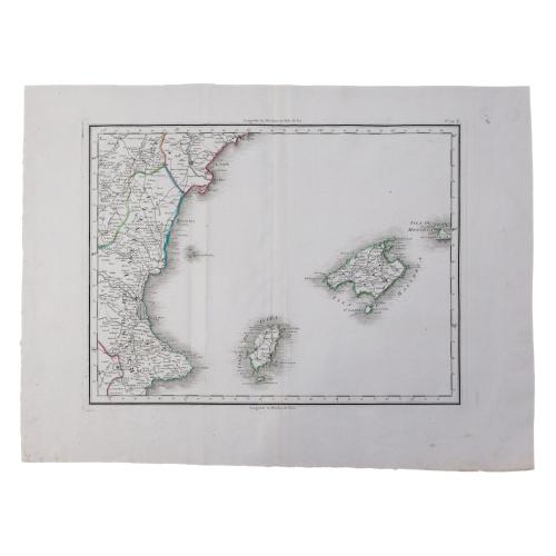 MAPA DE VALENCIA E ISLAS BALEARES