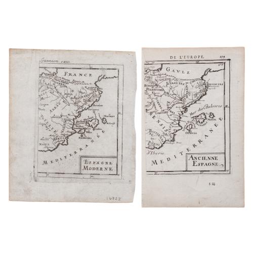 PAREJA DE MAPAS DEL LEVANTE PENINSULAR 