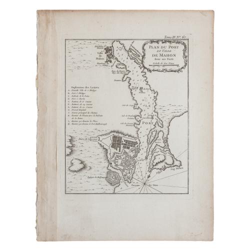 PLAN DU PORT ET  VILLE DE MAHON 