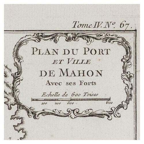 PLAN DU PORT ET  VILLE DE MAHON 