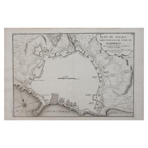 PLAN DE PALMA VILLE CAPITALLE DE L'ISLE DE MAJORQUE 