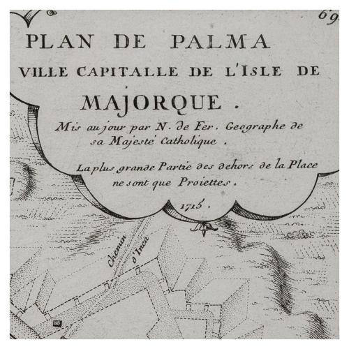 PLAN DE PALMA VILLE CAPITALLE DE L'ISLE DE MAJORQUE 
