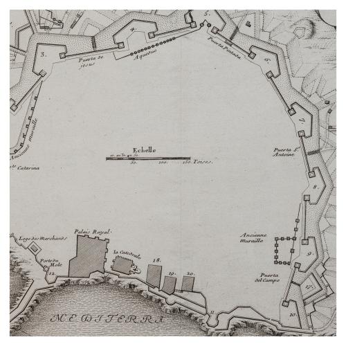 PLAN DE PALMA VILLE CAPITALLE DE L'ISLE DE MAJORQUE 