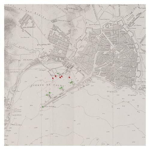 PAREJA DE MAPAS MARITIMOS 