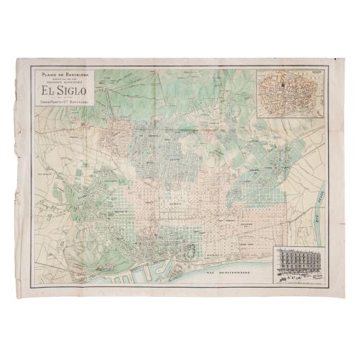 PLANO DE BARCELONA "EL SIGLO"