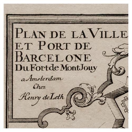 PLAN DE LA VILLE ET PORT DE BARCELONE  
