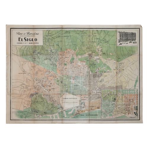 PLANO DE BARCELONA E"EL SIGLO"