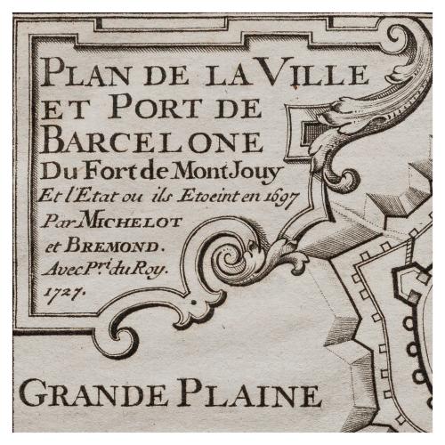 PLAN DE LA VILLE ET PORT DE BARCELONE 