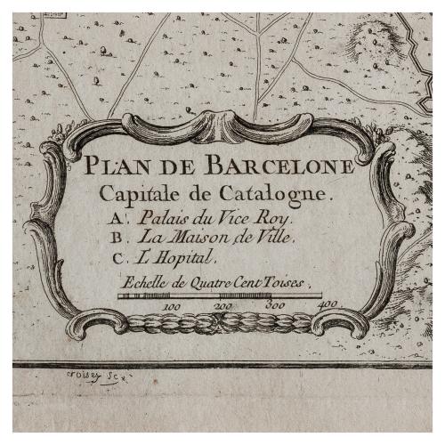 PLAN DE BARCELONE, CAPITALE DE CATALOGNE 