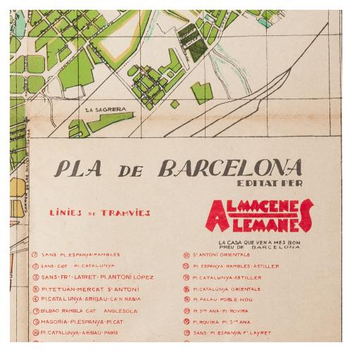  MAPA BARCELONA ALMACENES ALEMANES 