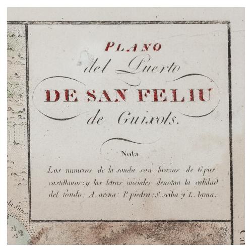 PLANO DEL PUERTO DE SANT FELIU DE GUIXOLS 