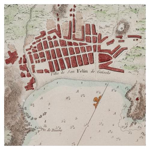 PLANO DEL PUERTO DE SANT FELIU DE GUIXOLS 