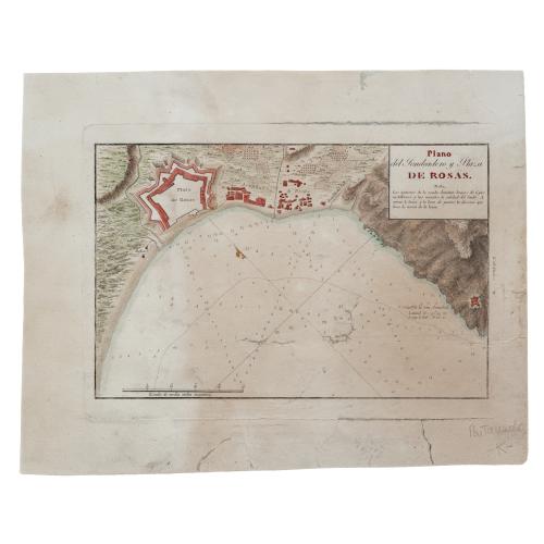 PLANO DE FONDADERO Y PLAZA DE ROSAS 