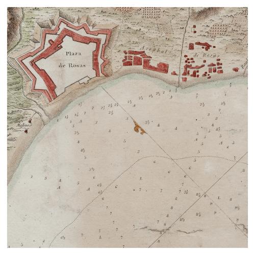 PLANO DE FONDADERO Y PLAZA DE ROSAS 