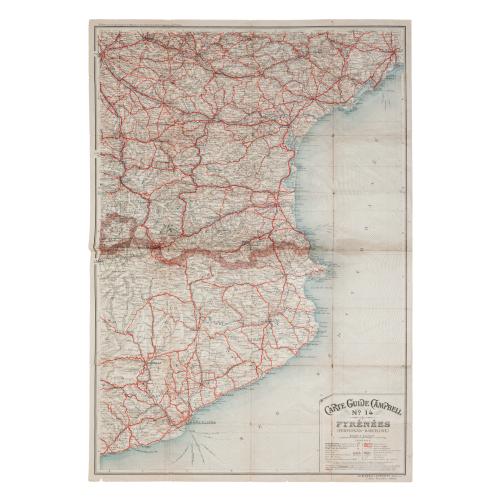 CARTE GUIDE CAMPBELL PYRÉNÉES Nº 14 (PERPIGNAN-BARCELONE)