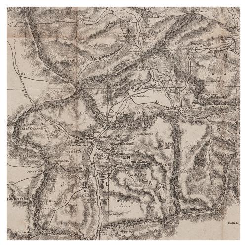 MAPA TOPOGRÁFICO DE ANDORRA Y ZONAS LIMÍTROFES