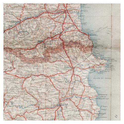 CARTE GUIDE CAMPBELL PYRÉNÉES Nº 14 (PERPIGNAN-BARCELONE)
