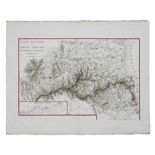 CARTE MILITAIRE DES PYRÉNÉES ORIENTALES 