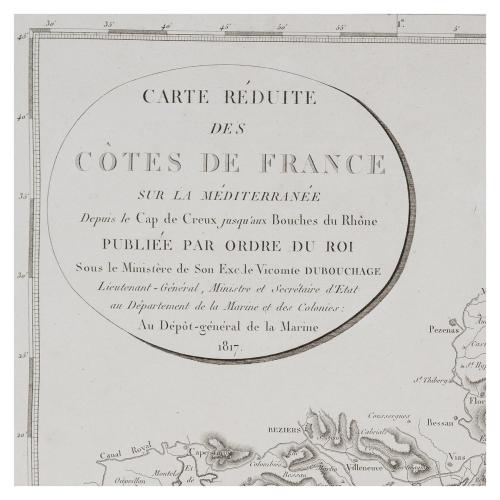CARTE REDUITES DE COTES DE FRANCE 