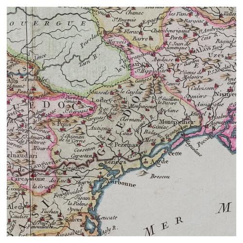 CARTE DE LANGEDOC ET ROUSSILON
