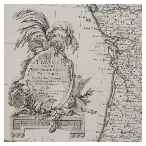 LA FRANCE DIVISE PAR GOUVERNAMENTS MILITAIRES 