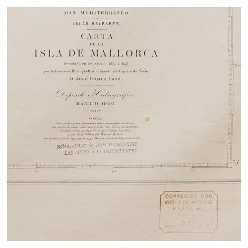 CONJUNTO DE CUATRO CARTAS NÁUTICAS DE LAS ISLAS BALEARES