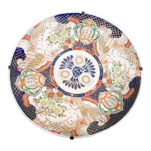 GRAN PLATO DE PORCELANA JAPONESA IMARI CIRCA 1900