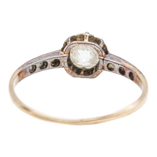 SORTIJA SOLITARIO CON DIAMANTE, DE PPS. DEL S.XX