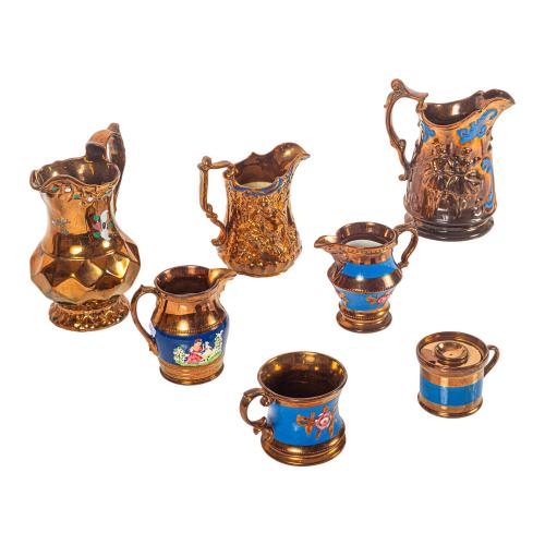 SIETE JARRAS INGLESAS DEL S.XIX