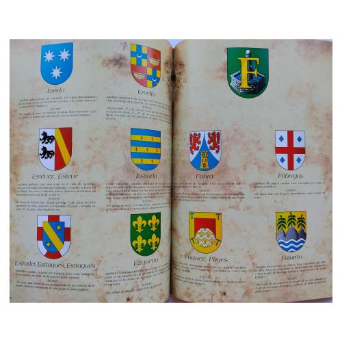 HERÁLDICA. APELLIDOS ESPAÑOLES. ESCUDOS, BLASONES Y ORÍGENES