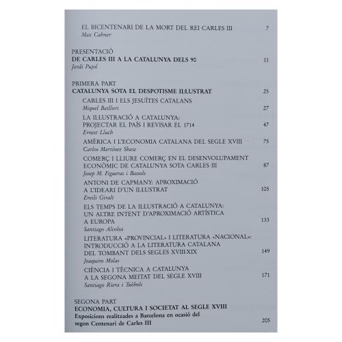 CATALUNYA A L'ÈPOCA DE CARLES III