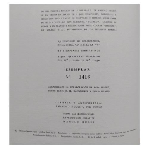 POESÍAS. MANOLO HUGUÉ. HOMENAJE A MANOLO HUGUÉ EN EL CENTENA