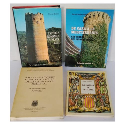 CUATRO LIBROS SOBRE CASTILLOS Y TORRES DE DEFENSA