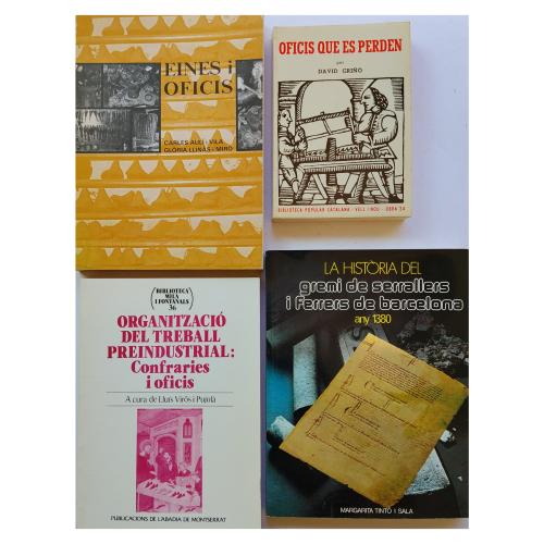 CUATRO LIBROS SOBRE OFICIOS EN CATALUNYA