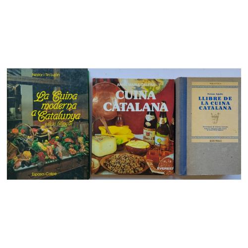 TRES LIBROS SOBRE COCINA CATALANA
