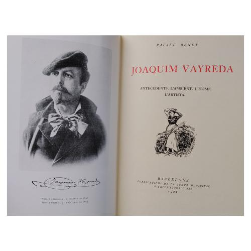 JOAQUIM VAYREDA:  ANTECEDENS. L'AMBIENT. L'HOME. L'ARTISTA