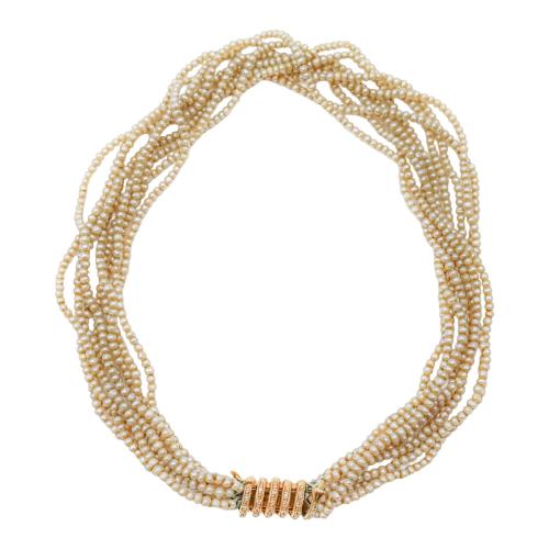 COLLAR GARGANTILLA DE PERLAS, AÑOS 80