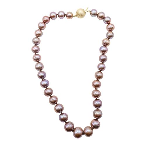 COLLAR DE PERLAS CULTIVADAS GRISES