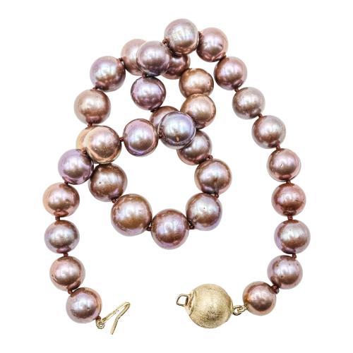 COLLAR DE PERLAS CULTIVADAS GRISES