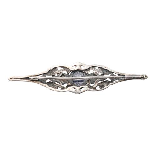 BROCHE MODERNISTA CON AVENTURINA AZUL