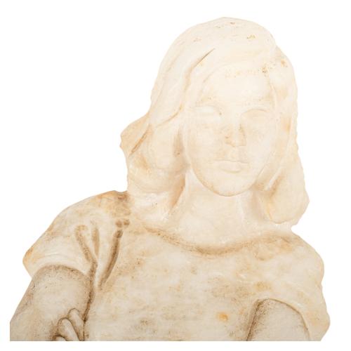 FIGURA EN MARMOL BLANCO DEL ÚLTIMO TERCIO DE S. XX