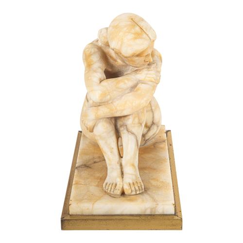 FIGURA EN MARMOL BLANCO DEL PRIMER TERCIO DE SIGLO XX