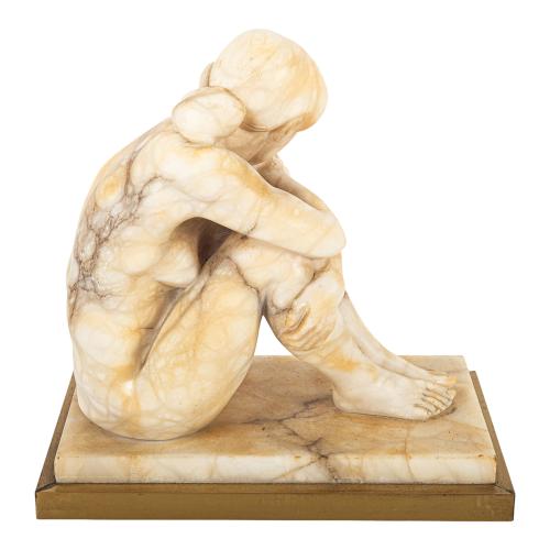 FIGURA EN MARMOL BLANCO DEL PRIMER TERCIO DE SIGLO XX