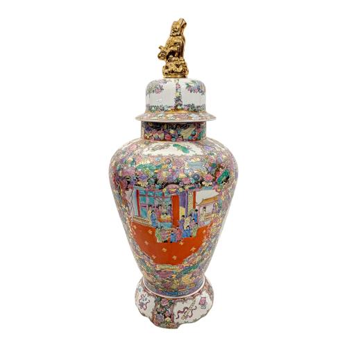 GRAN TIBOR DE PORCELANA CHINA DE MEDIADOS DE S. XX