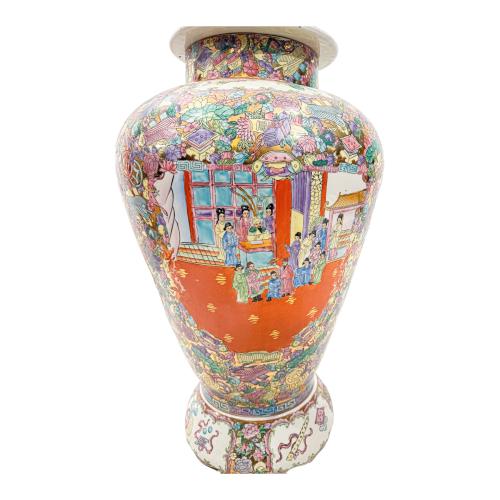 GRAN TIBOR DE PORCELANA CHINA DE MEDIADOS DE S. XX