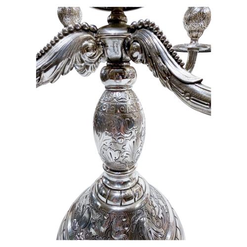 PAREJA DE CANDELABROS EN PLATA DE LOS AÑOS 30-40