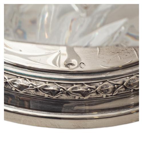CENTRO DE MESA EN CRISTAL Y PLATA DEL PRIMER TERCIO DEL S.XX