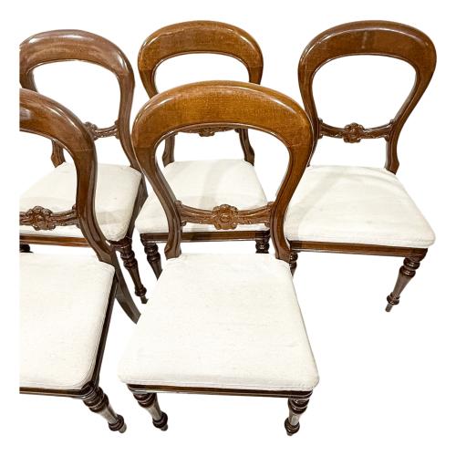 SEIS SILLA DE ESTILO VICTORIANO DE MEDIADOS S. XX