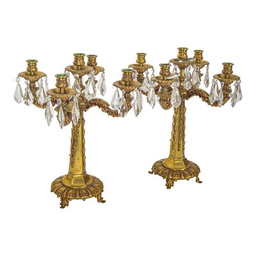 PAREJA DE CANDELABROS DEL PRIMER TERCIO DEL S.XX